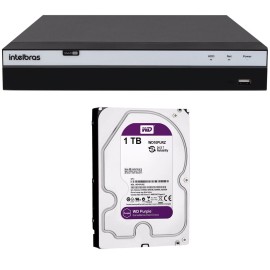 DVR Stand Alone Intelbras MHDX 3108 08 Canais Full HD 1080p Multi HD + 04 Canais IP 5 Mp + HD WD Purple 1TB