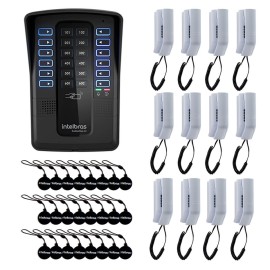 Kit Porteiro Eletr�nico Coletivo 12 Pontos Intelbras Collective 12 - Central de Interfone Coletivo + Interfone Interno + Cart�o de Proximidade