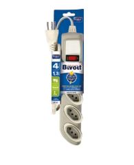 FILTRO DE LINHA BIVOLT CIRCUIT BREAKER - CINZA  / GELO - 4 TOMAD