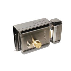 Fechadura 12v Luxo Revers C Bot�o Niquel