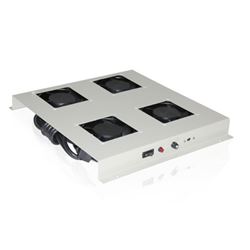 Kit Ventila��o 4 Ventiladores P/ Rack Piso - Preto