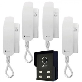 Interfone Porteiro Eletr�nico Coletivo de 4 Pontos c/ 4 Monofones Lider - Ed�ficios ou Salas Comerciais18749