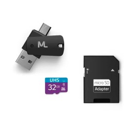 Cart�o De Mem�ria Micro SD 32Gb UHS-I Multilaser MC151 + Adaptador para USB, Micro USB e Cart�o SD