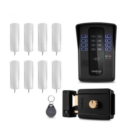 Kit Porteiro Eletr�nico Coletivo Intelbras 8 Pontos Completo Interfone Com Controle de Acesso  30317