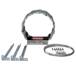 Kit Instalacao + Concertina 315 Mm + 3 Haste+ Arame+placa