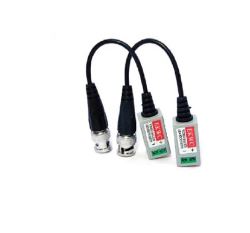 BALUN PAR TRANCADO AHD / HDCVI / HDTVI - COM RABICHO - CINZA - FAS