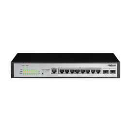 Switch gerenci�vel 8 portas Gigabit e 2 portas SFP SG 1002 PoE L2+ INTELBRAS   - R.P