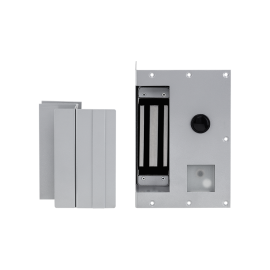 Conjuntos de suportes para fechadura-eletro�m� FE 150 Suportes ATM com quebra-vidro e bot�o de sa�da INTELBRAS   - R.P