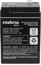 Bateria de chumbo-�cido 6 V XB 645 INTELBRAS   - R.P