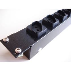 Calha 8 Tomadas Preto - Padr�o Novo