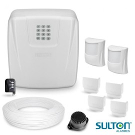 Kit Alarme Completo Com 4 Sensores Magn�ticos 2 Sensores de Presen�a e Central Sulton c/ Discadora 29607