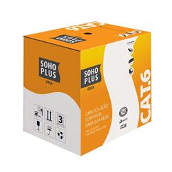 Cabo Lan Sohoplus U/utp 24awgx4p Cat.6 Cmx Azul Cx 305m
