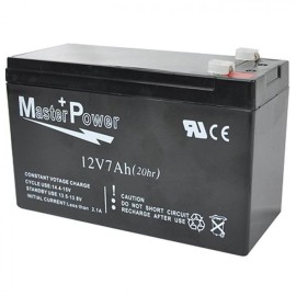 Bateria 12V 7Ah Recarreg�vel Selada p/ Alarme ou Cerca El�trica - Master Power