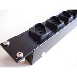 Calha 6 Tomadas Preto - Padr�o Novo