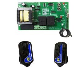 KIT CENTRAL PLACA COMANDO PORT�O AUTOM�TICO E 2 CONTROLES