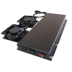 Kit Ventila��o 2 Ventiladores P/ Rack Piso - Preto