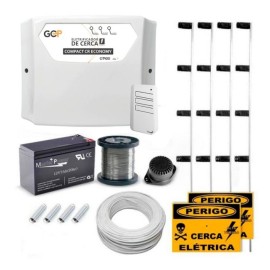 Kit Cerca El�trica Completo P/ 50 Metros de Muro Central GCP 10000 Economy CR