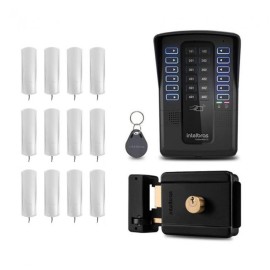 Kit Porteiro Eletr�nico Coletivo Intelbras 12 Pontos Completo Interfone Com Controle de Acesso  30318