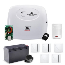 Kit Alarme JFL Sem Fio Monitorado Por Aplicativo Celular SmartCloud18 Com 6 Sensores