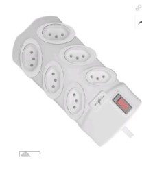 FILTRO DE LINHA BIVOLT 6 TOMADAS SEM USB CINZA