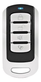 CONTROLE REMOTO ALARME PORT�O 4 BOTOES CROMADO PPA GAREN